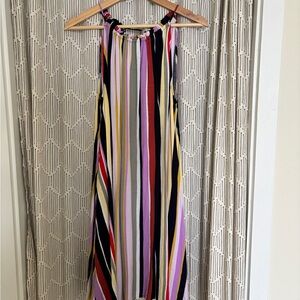 Loft Striped Multicolor Midi Dress - Women's